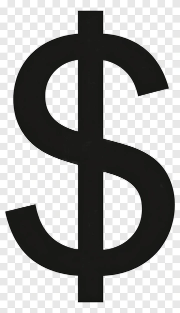 Black Dollar Sign Icon PNG