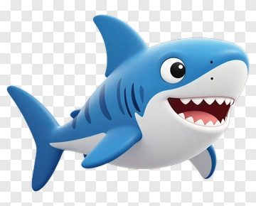 Cute Blue Shark PNG