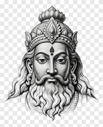 Portrait Of A Hindu God PNG