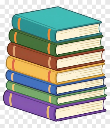 Stack Of Colorful Books PNG
