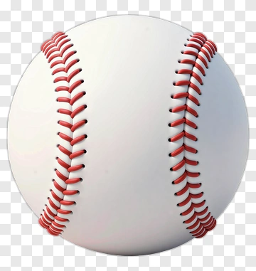 Baseball With Red Stitching PNG