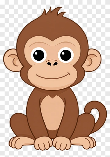 Cute Cartoon Monkey PNG