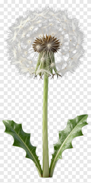 Dandelion With Seed Head PNG
