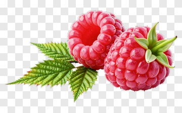 Fresh Raspberry With Leaf PNG