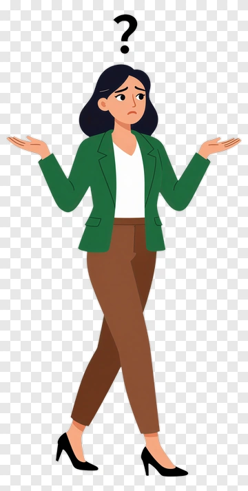 Confused Businesswoman With Question Mark PNG