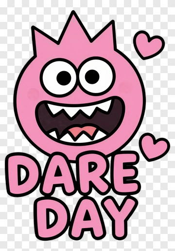 Dare Day Monster With Hearts PNG