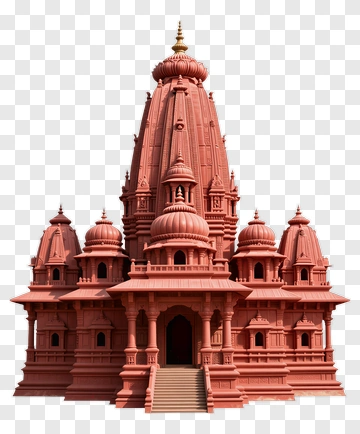 Red Temple With Golden Spire PNG