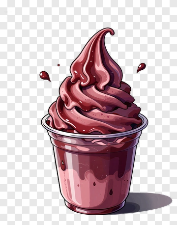 Pink Soft Serve Ice Cream PNG