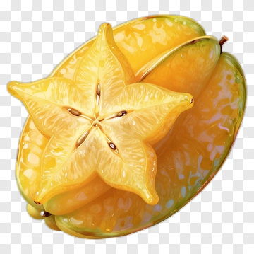 Star Fruit Sliced PNG