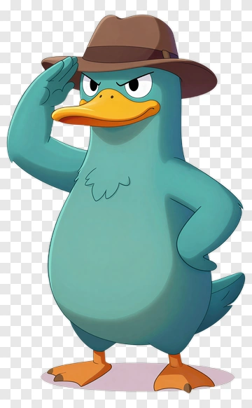 Perry The Platypus Saluting PNG