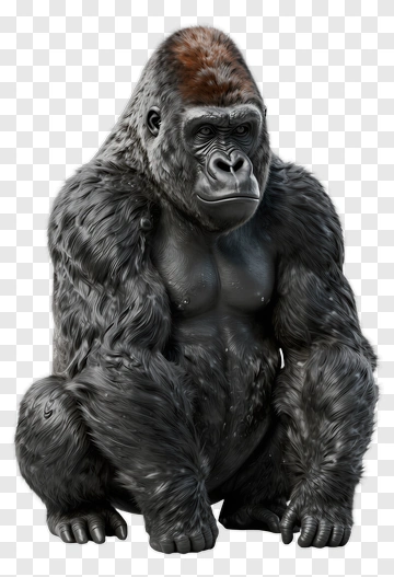 Gorilla Sitting PNG