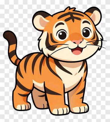 Cute Tiger Cub PNG