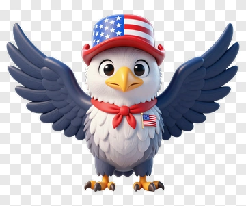 Patriotic Cartoon Eagle PNG