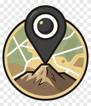 Map Pin Over Mountain PNG