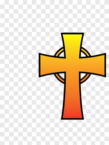 Celtic Cross With Gradient Colors PNG