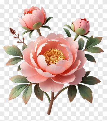 Pink Peony Bouquet PNG