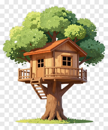 Cozy Treehouse In The Forest PNG