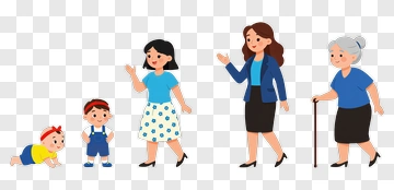 Family Generations Across Ages PNG