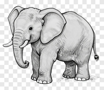 Hand Drawn Elephant PNG
