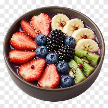 Fruit Smoothie Bowl With Berries And Banana PNG