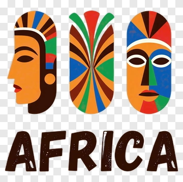 African Masks And Faces Design PNG