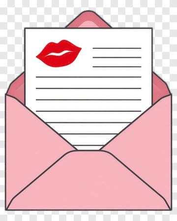 Lipstick Mark On Letter PNG