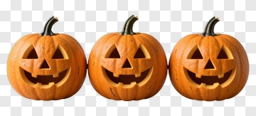 Three Jack-o-lanterns PNG