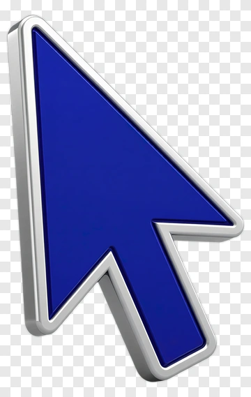 Blue 3D Cursor Icon PNG