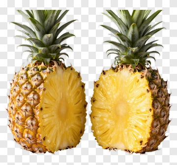 Fresh Pineapple Sliced In Half PNG
