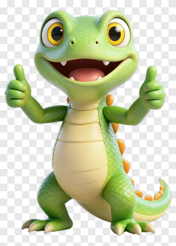 Happy Crocodile Giving Thumbs Up PNG