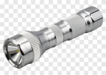 Silver Flashlight PNG