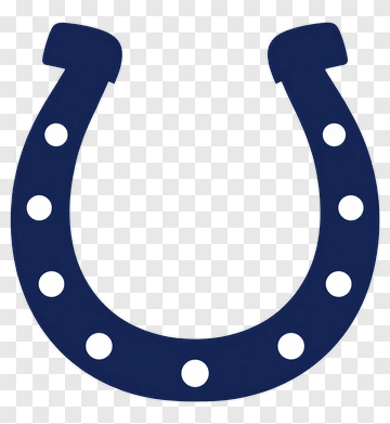 Blue Horseshoe With White Spots PNG