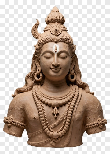 Shiva Statue Bust PNG