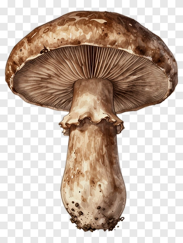 Hand-drawn Mushroom Illustration PNG