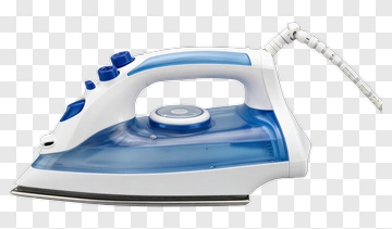 Blue And White Steam Iron PNG