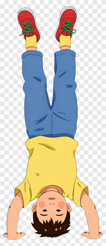 Child Doing Handstand PNG