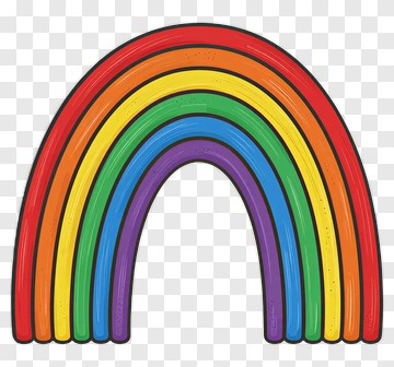 Hand Drawn Rainbow PNG