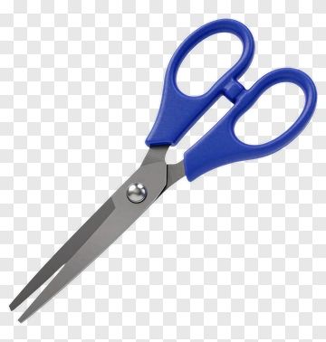 Blue Handle Scissors PNG
