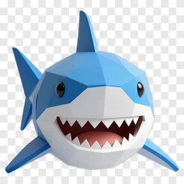 Blue Shark With Sharp Teeth PNG