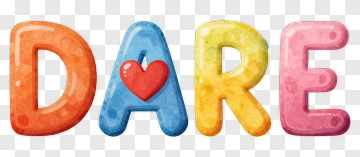 Dare Word Design PNG