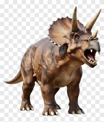 Triceratops With Open Mouth PNG