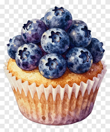 Blueberry Cupcake PNG