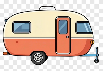 Retro Camper Travel Trailer PNG
