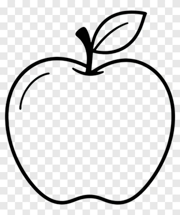 Simple Apple Outline PNG