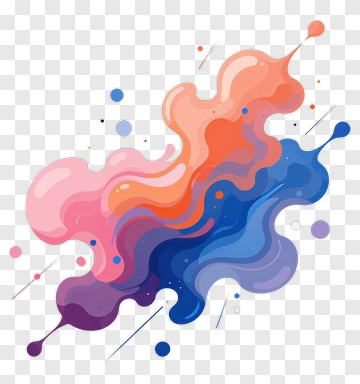 Color Splash Abstract Design PNG