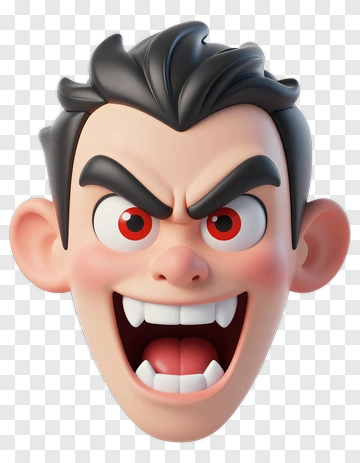 Angry Cartoon Character Face PNG