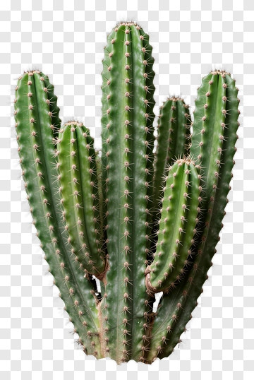 Green Cactus With Spines PNG