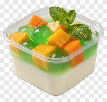 Mango Jelly Panda Milk Dessert PNG