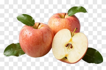Fresh Red Apples With Leaves PNG