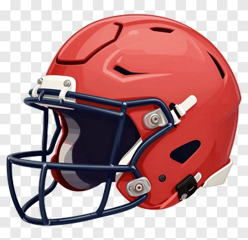 Red Football Helmet With Blue Face Mask PNG